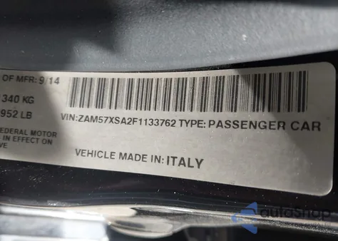 2015 Maserati Ghibli z USA, uszkodzony, nr VIN ZAM57XSA2F1133762